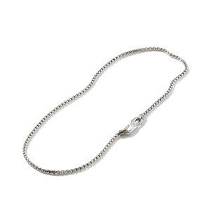 JOHN HARDY Box Chain Carabiner Necklace, Silver, 4MM